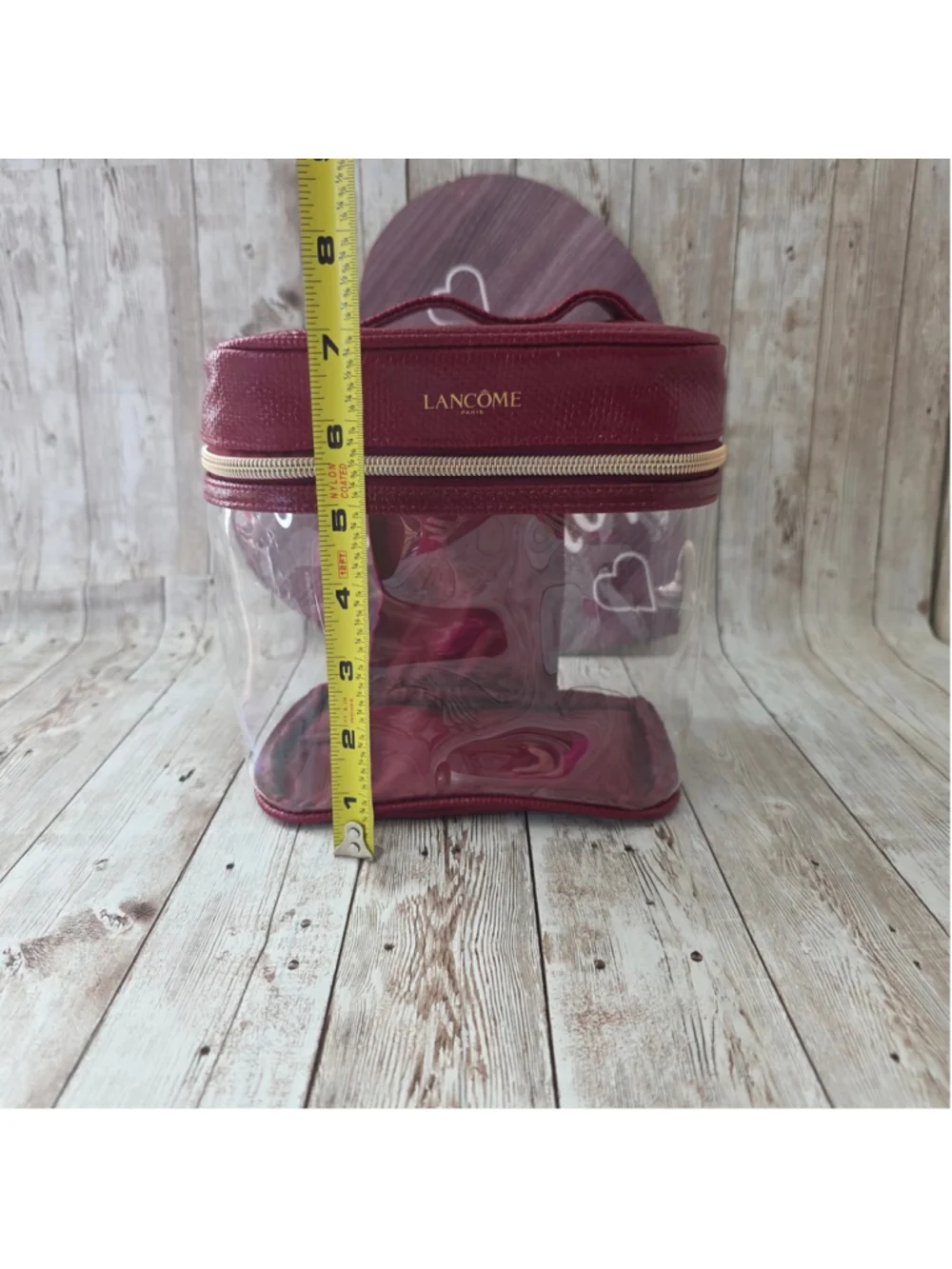 Lancôme Cosmetic Bag Red Clear NWOT